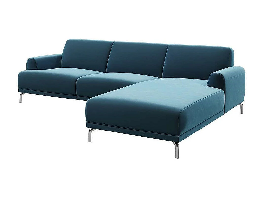 Puzo chaise longue bank rechts blauw