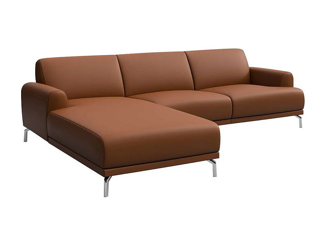 Canapé d'angle gauche Puzo Cognac