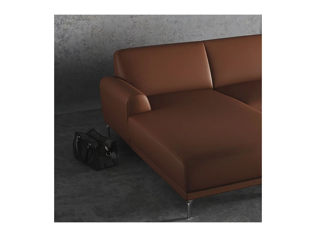 Canapé d'angle gauche Puzo Cognac