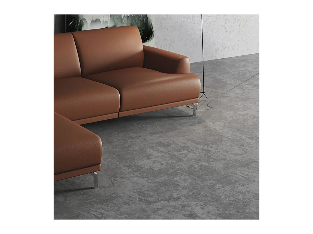 Canapé d'angle gauche Puzo Cognac