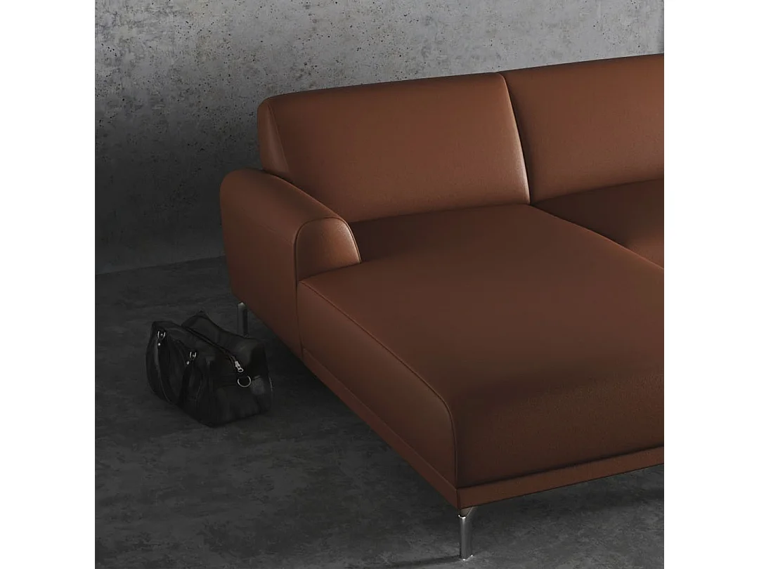 Canapé d'angle gauche Puzo Cognac