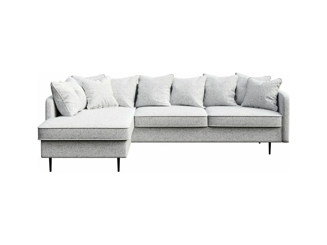 Canapé d'angle gauche Esme - Gris clair