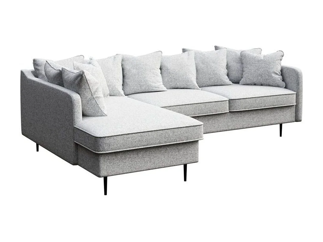 Canapé d'angle gauche Esme - Gris clair