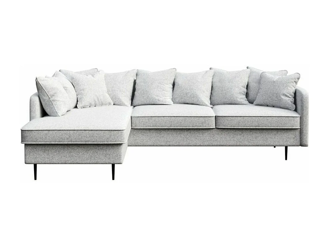 Canapé d'angle gauche Esme - Gris clair