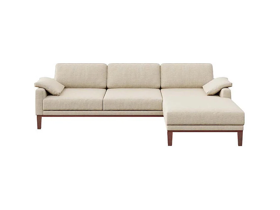 Canapé d'angle droit Musso beige clair