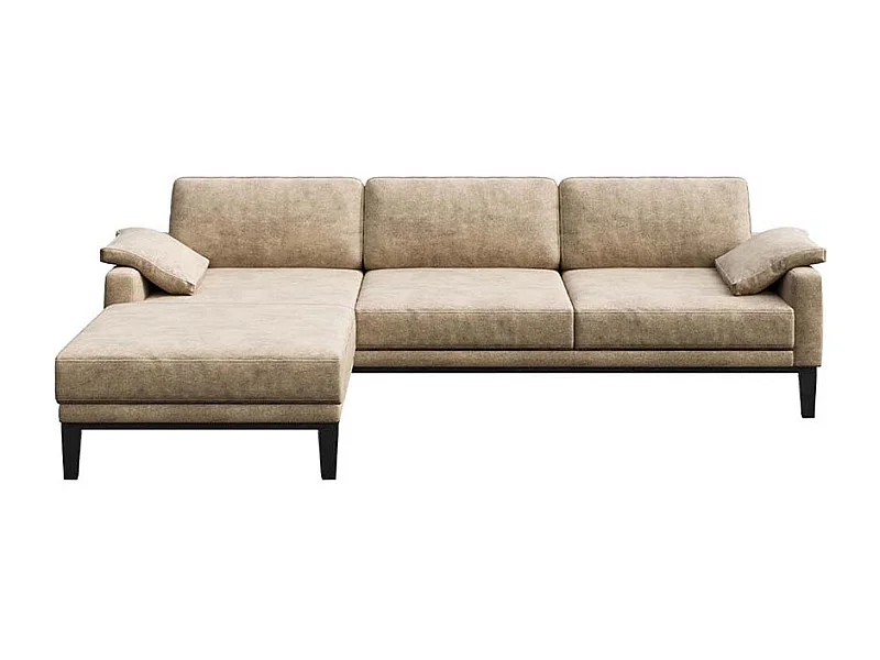 Canapé d'angle gauche Musso beige foncé