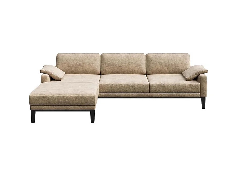 Canapé d'angle gauche Musso beige foncé