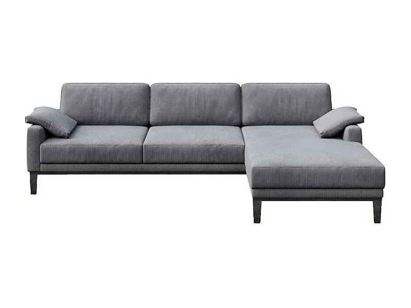 Canapé d'angle droit Musso gris