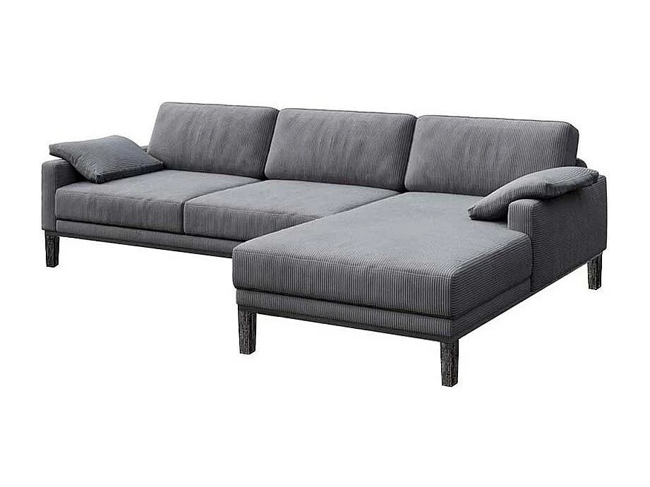 Canapé d'angle droit Musso gris