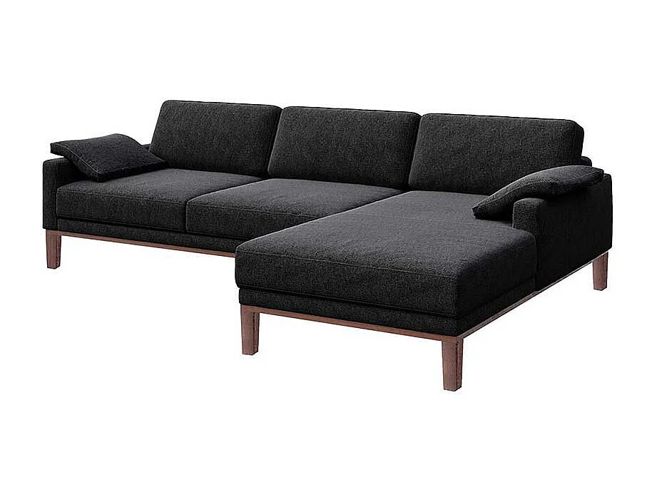 Canapé d'angle droit Musso anthracite