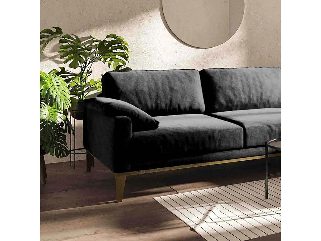 Canapé d'angle droit Musso anthracite