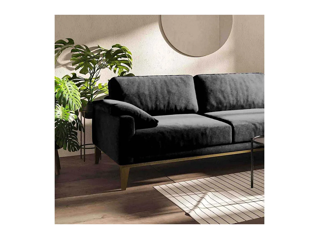 Canapé d'angle droit Musso anthracite