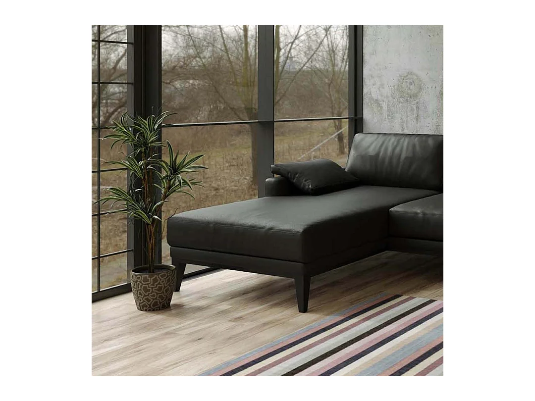 Canapé d'angle gauche matelassé Musso ombre gris