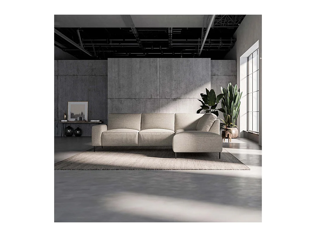 Canapé d'angle droit Tendo gris clair