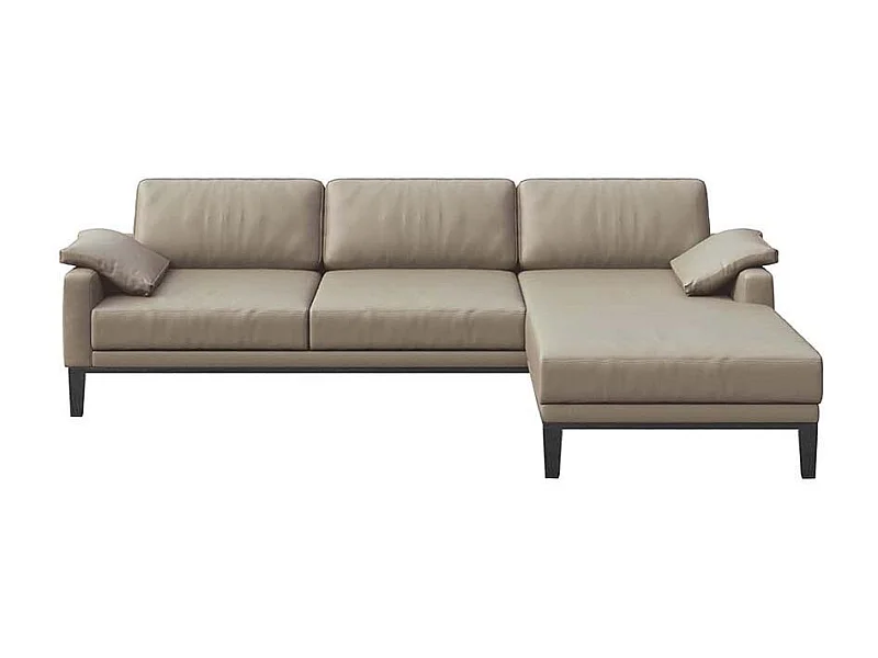Musso chaise longue bank rechts fossiel grijs