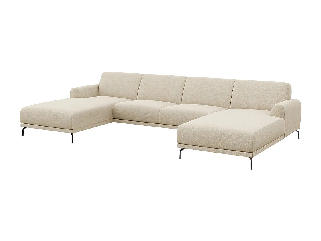 Canapé panoramique Puzo beige clair