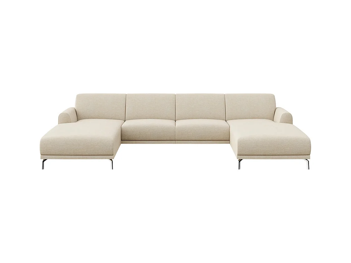 Canapé panoramique Puzo beige clair