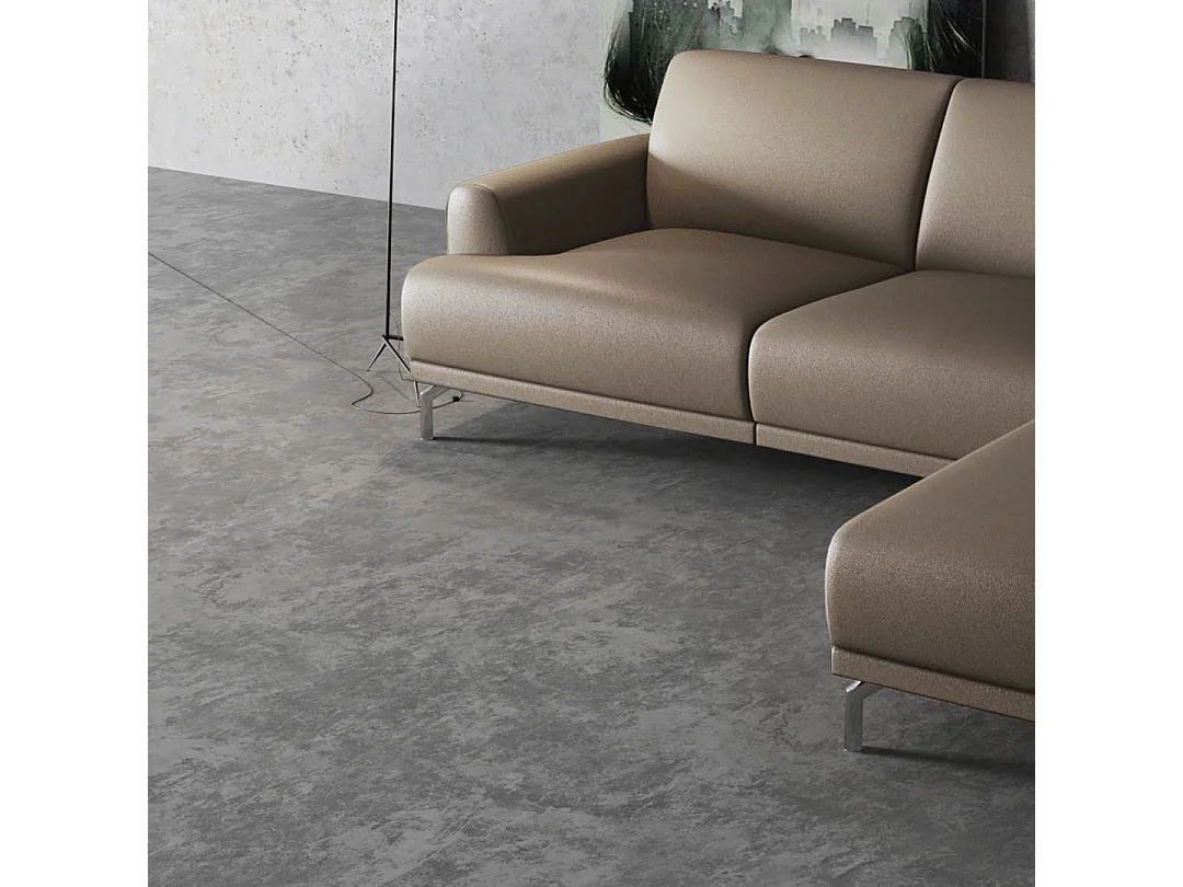 Canapé d'angle droit Puzo cèdre brun