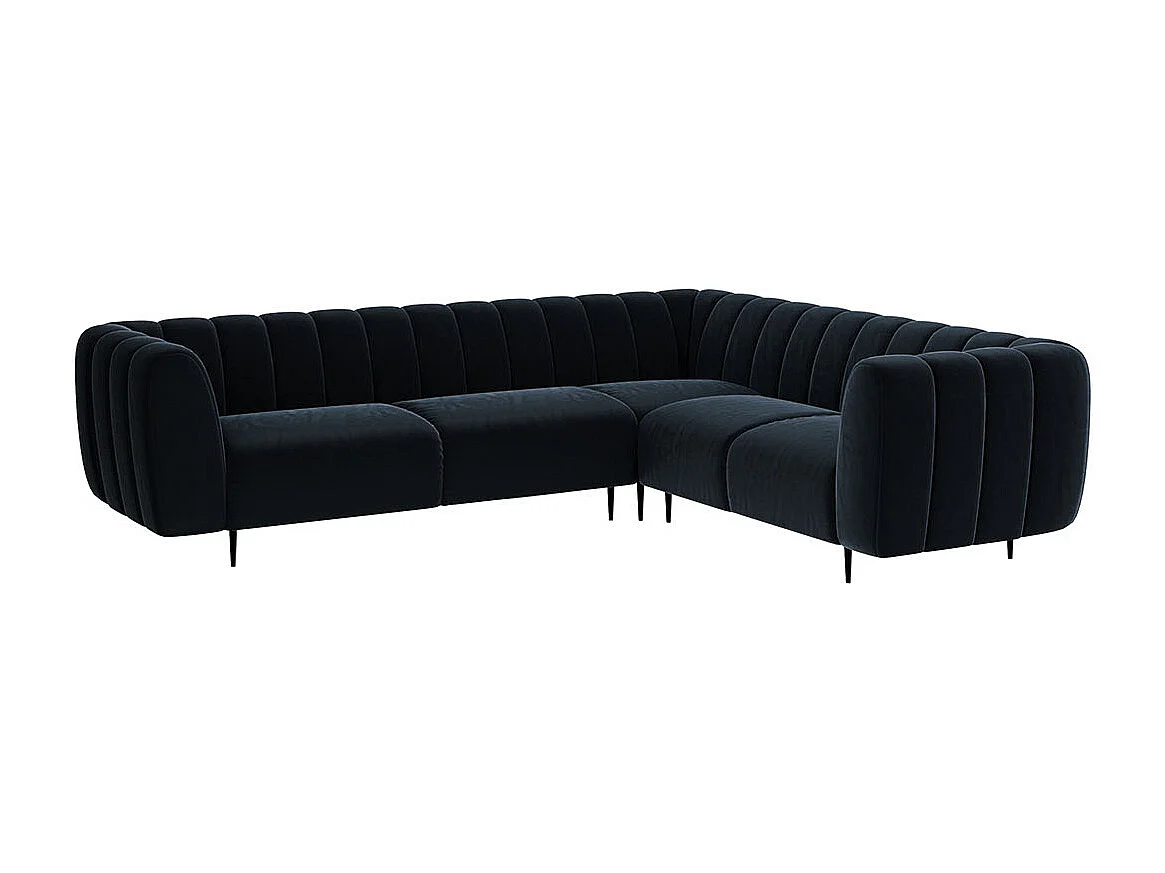 Canapé d'angle droit Shel bleu marine