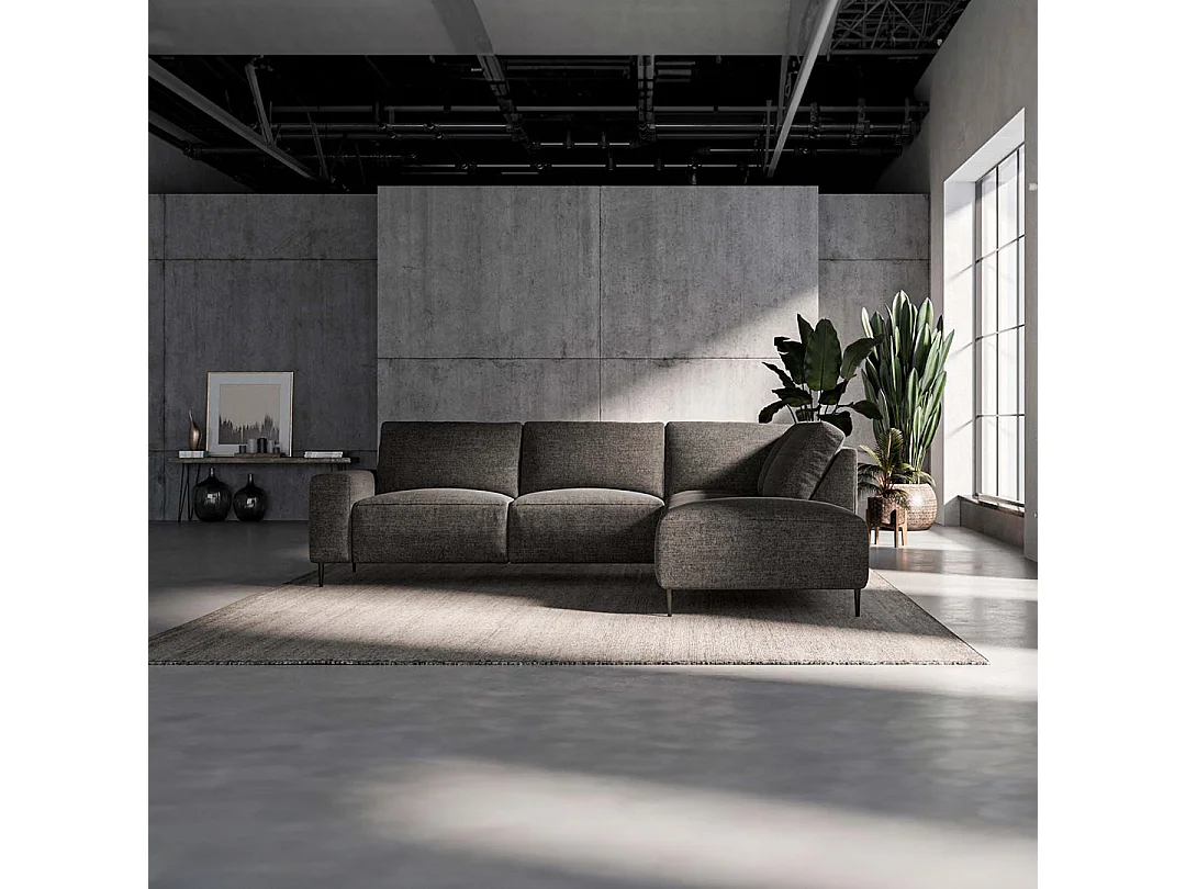 Canapé d'angle droit Tendo anthracite