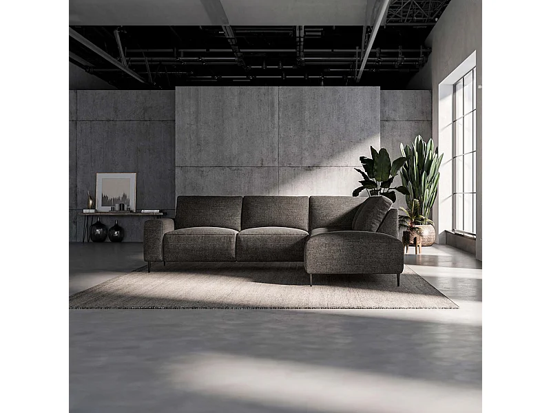 Canapé d'angle droit Tendo anthracite