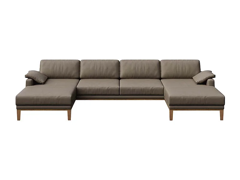 Musso dubbele chaise longue bank cederbruin