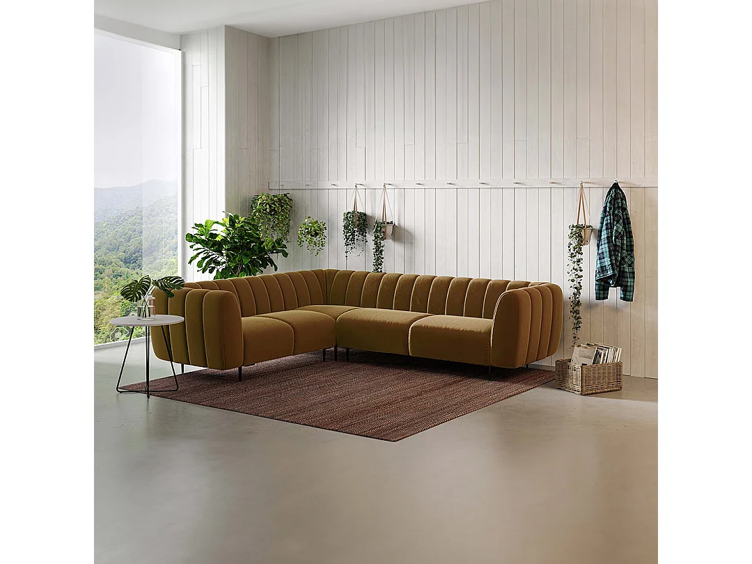 Canapé d'angle gauche Shel miel