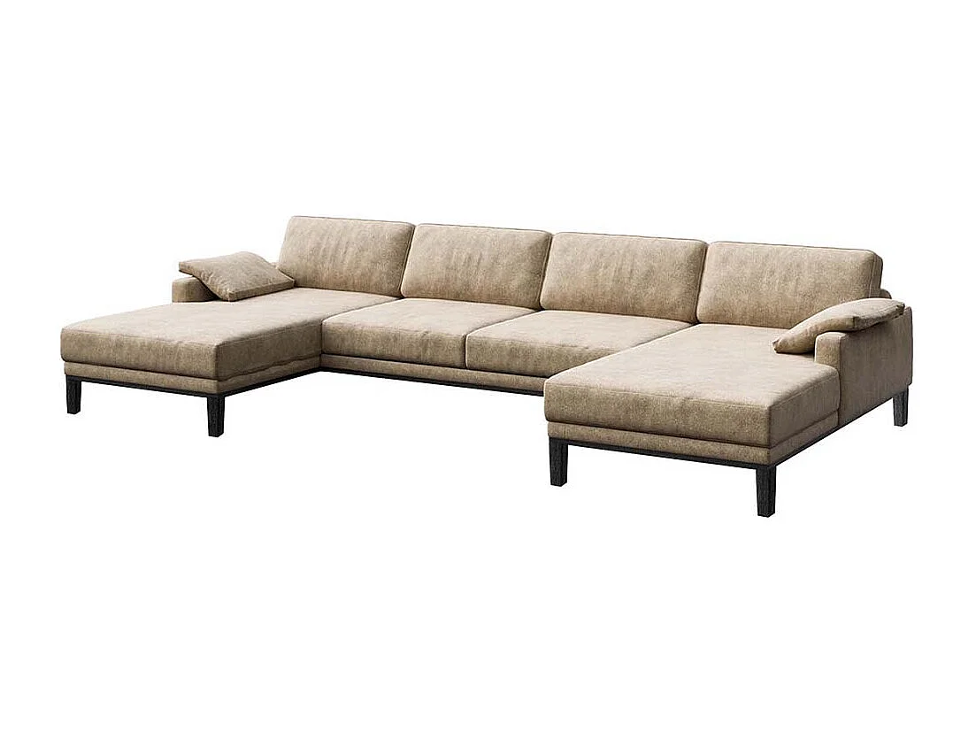Canapé panoramique Musso beige foncé