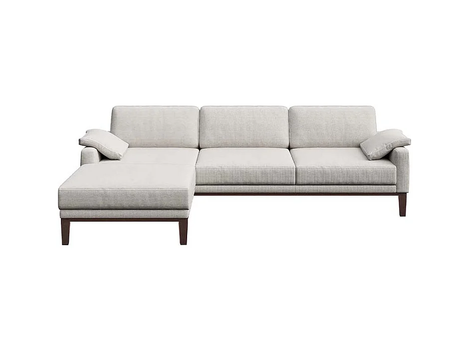 Canapé d'angle gauche Musso gris très clair