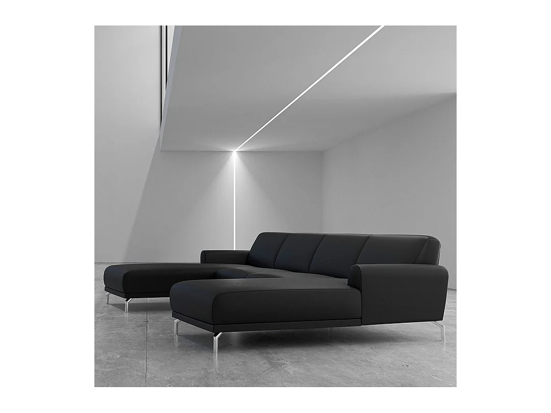 Canapé panoramique Puzo Ombre gris