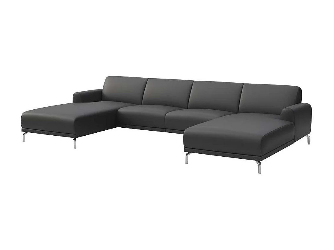 Canapé panoramique Puzo Ombre gris