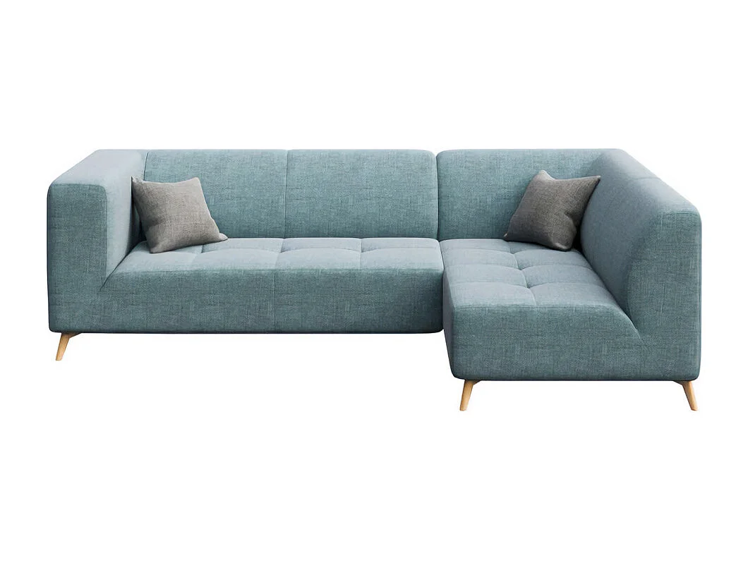 Canapé d'angle droit droit Toro bleu clair