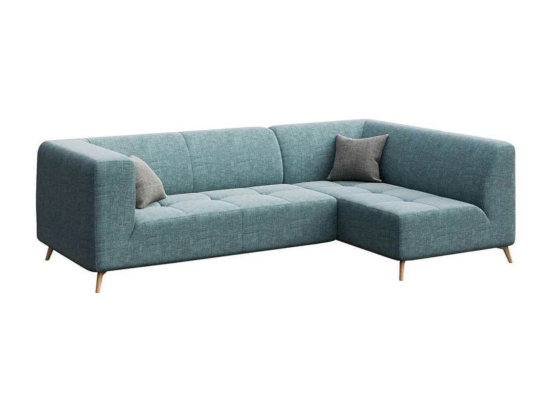 Canapé d'angle droit droit Toro bleu clair