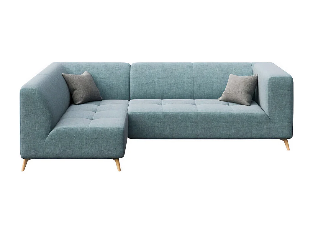 Canapé d'angle gauche gauche Toro bleu clair