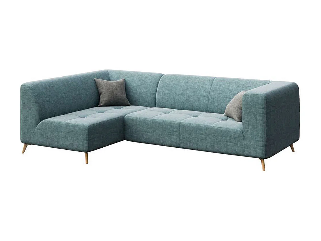 Canapé d'angle gauche gauche Toro bleu clair