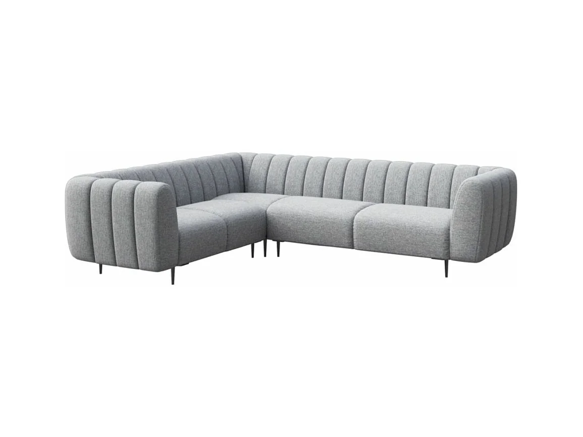 Canapé d'angle gauche Shel - Gris clair