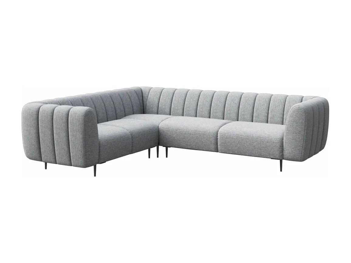 Canapé d'angle gauche Shel - Gris clair