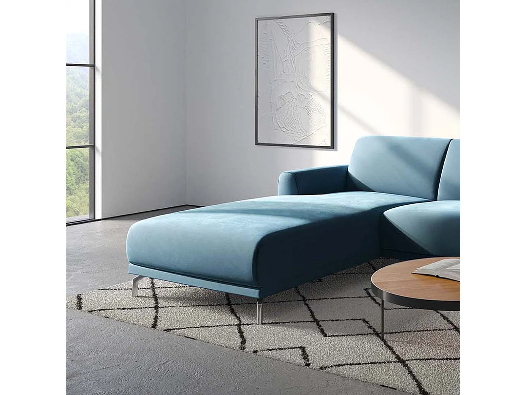 Puzo chaise longue bank links donker marineblauw