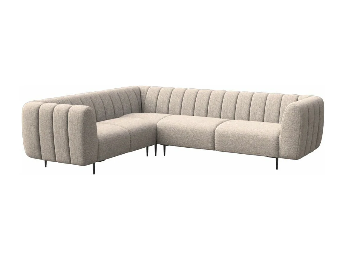Canapé d'angle gauche Shel - Beige