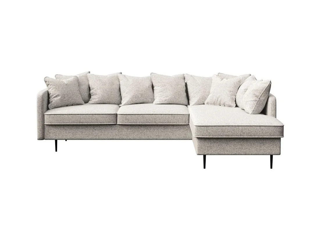 Canapé d'angle droit Esme - Beige clair