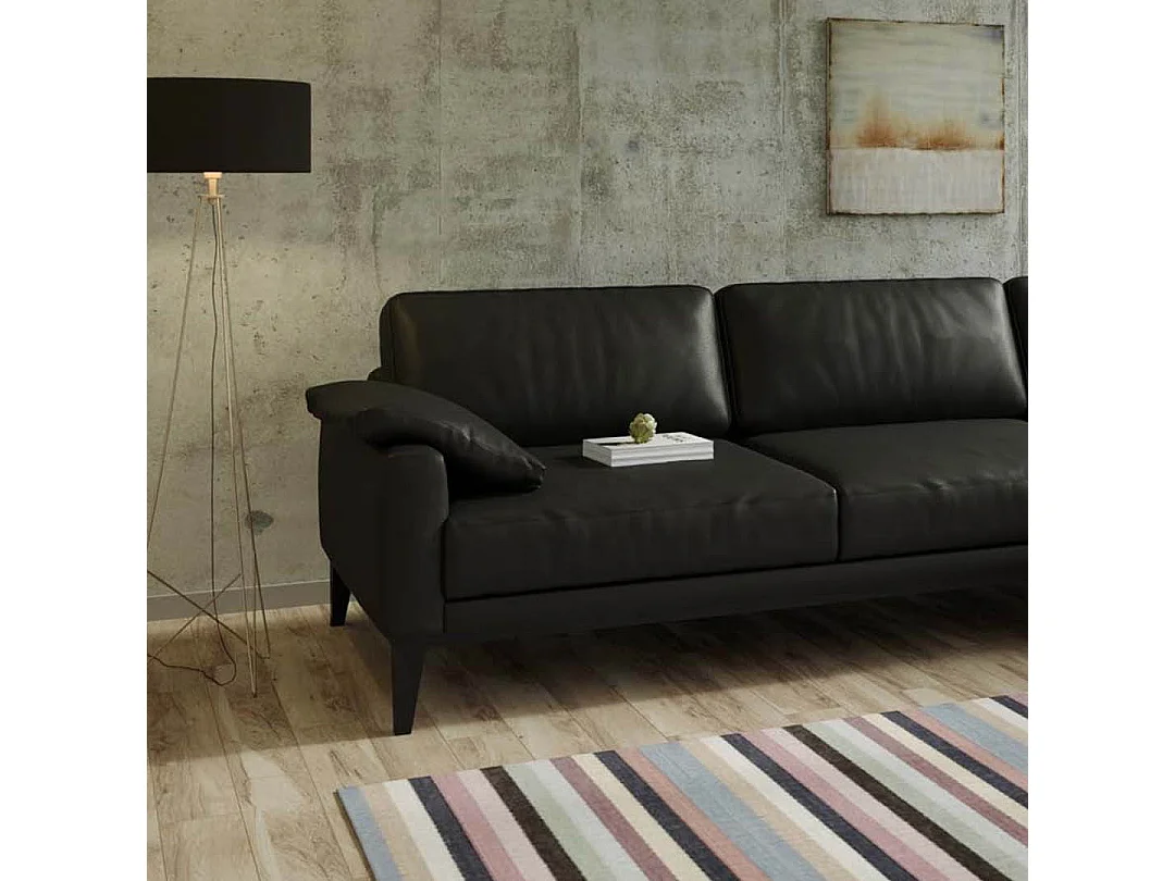 Canapé d'angle droit Musso ombre gris