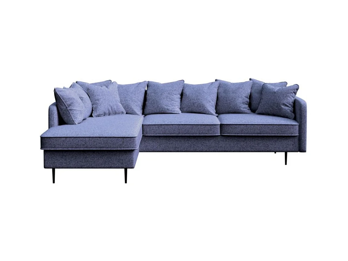Canapé d'angle gauche Esme - Bleu Marine