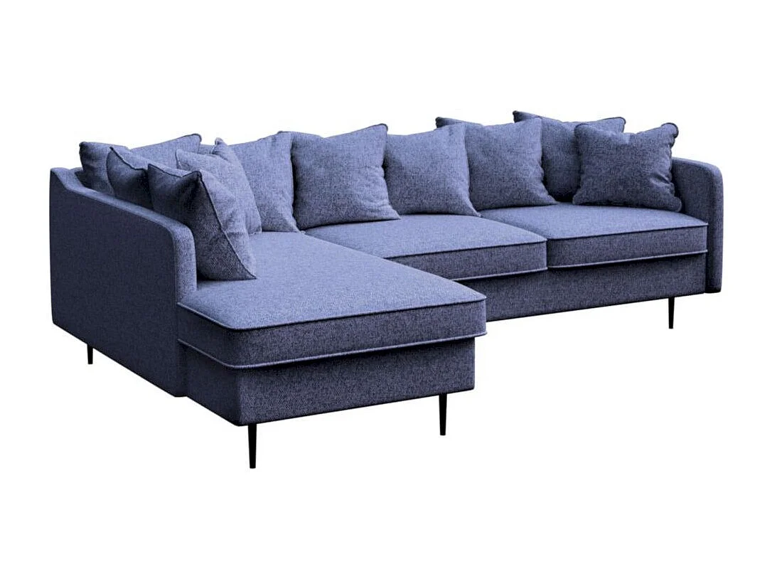 Canapé d'angle gauche Esme - Bleu Marine