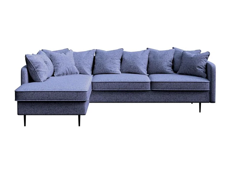 Canapé d'angle gauche Esme - Bleu Marine