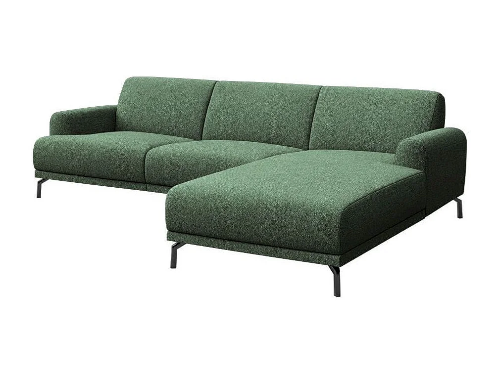 Mesonica Canapé d'angle droit en polyester vert foncé