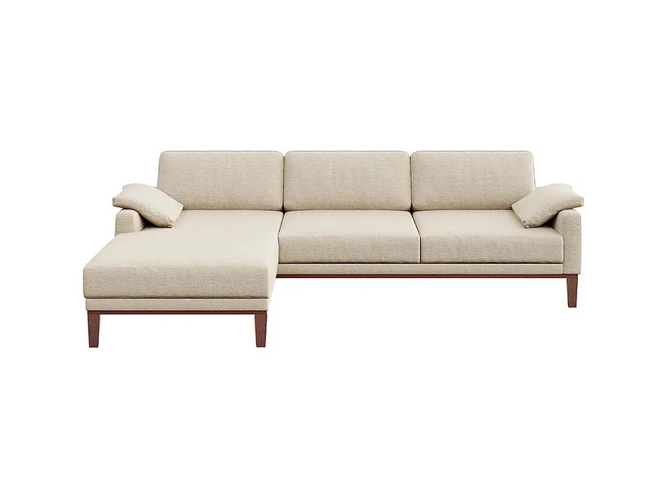 Canapé d'angle gauche Musso beige clair