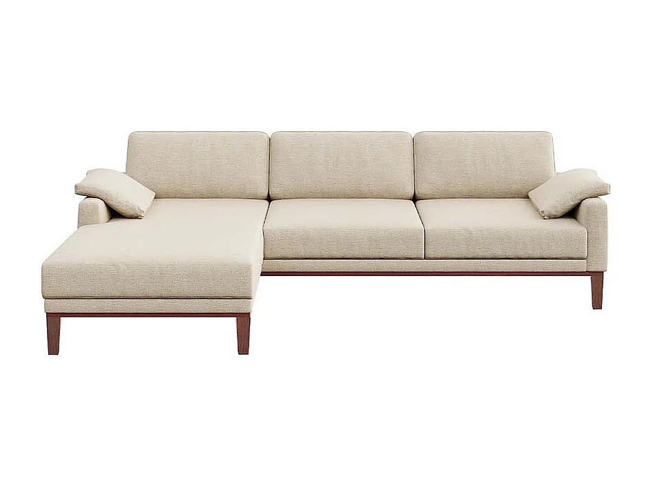 Canapé d'angle gauche Musso beige clair