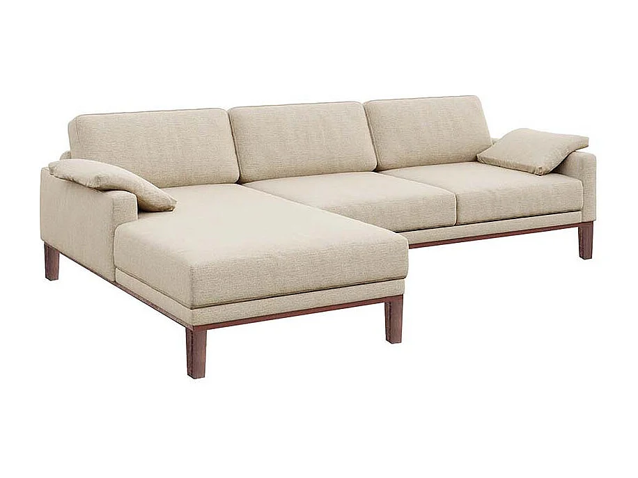 Canapé d'angle gauche Musso beige clair