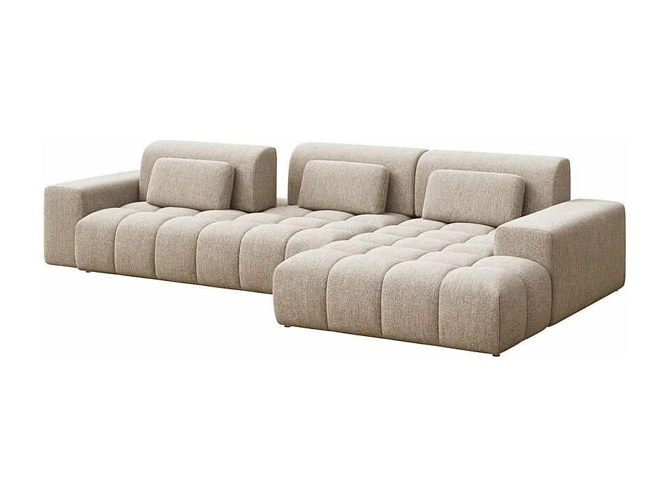 Canapé d'angle droit Chevi Beige foncé