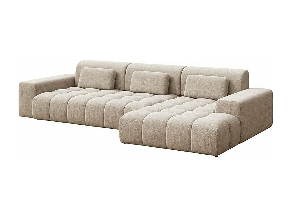 Canapé d'angle droit Chevi Beige foncé